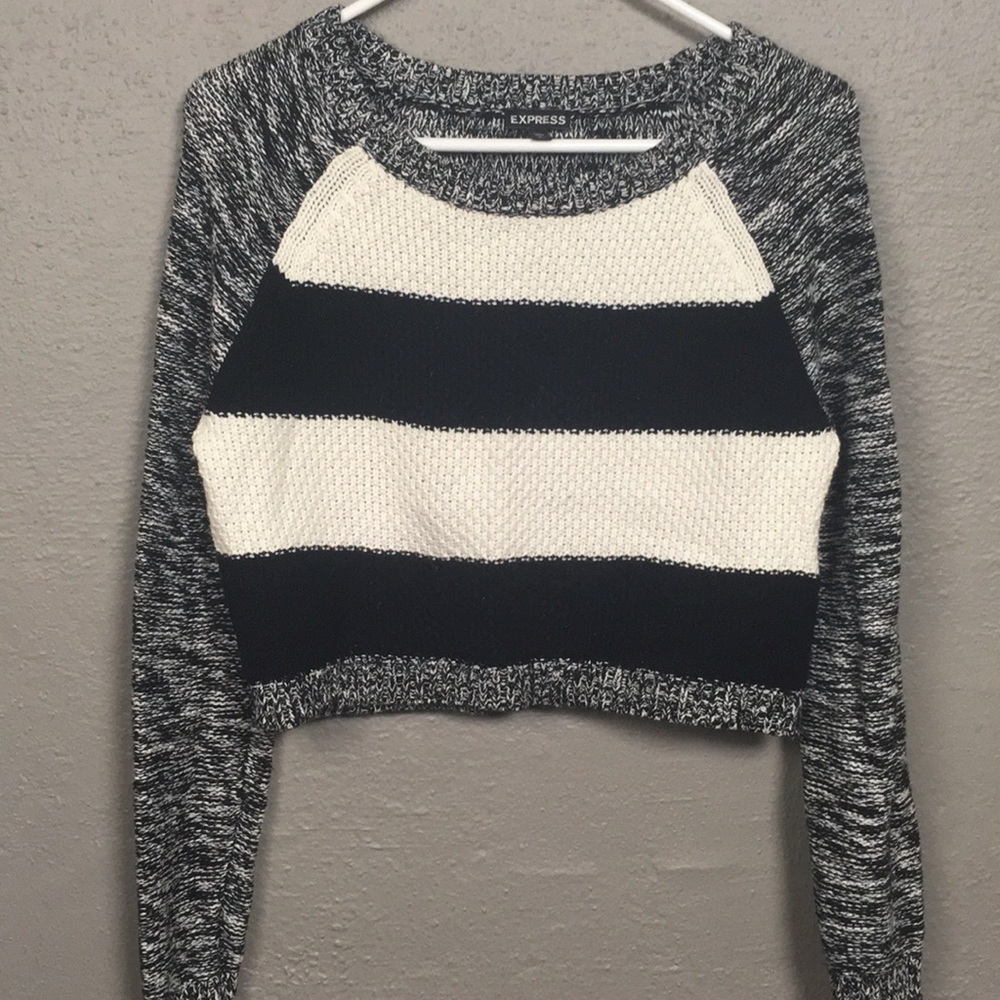 Express knitted crop top sweater